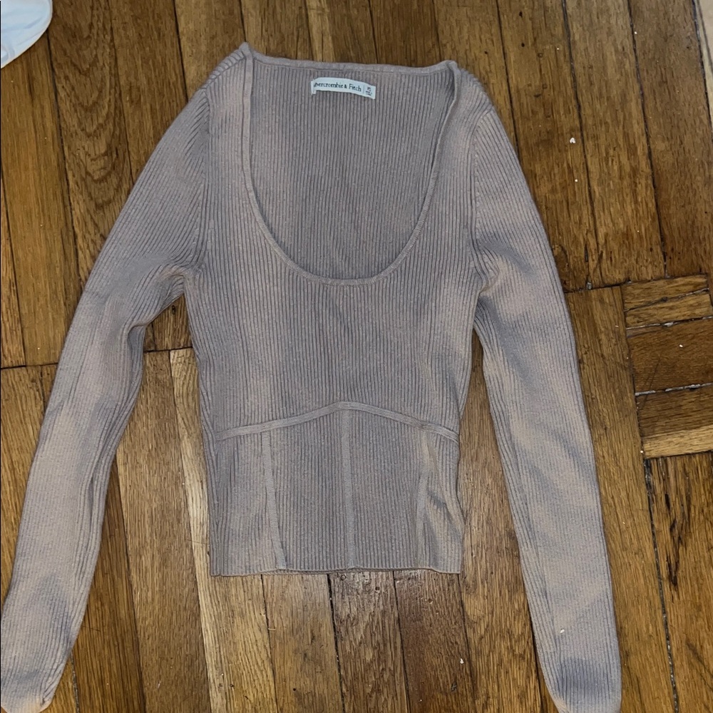 Abercrombie Ribbed Long Sleeve Top